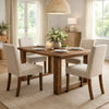Paige Dining Table | 84" | Solid Wood | Sled Base | Natural Brown