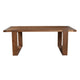 Paige Dining Table | 84" | Solid Wood | Sled Base | Natural Brown