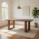 Paige Dining Table | 84" | Solid Wood | Sled Base | Natural Brown