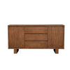 Paige 68 Inch Sideboard Buffet Cabinet Console, 3 Drawers, 2 Doors, Brown