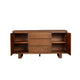 Paige 68 Inch Sideboard Buffet Cabinet Console, 3 Drawers, 2 Doors, Brown