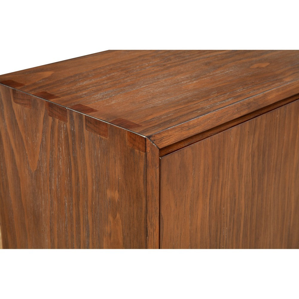 Paige 68 Inch Sideboard Buffet Cabinet Console, 3 Drawers, 2 Doors, Brown