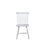 Ray 18 Inch Dining Side Chair, Rubberwood, Windsor Back, Set of 2, White