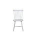 Ray 18 Inch Dining Side Chair, Rubberwood, Windsor Back, Set of 2, White