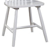 Ray 18 Inch Dining Side Chair, Rubberwood, Windsor Back, Set of 2, White
