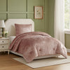 Jay Twin Comforter Set | 2 Piece | Polyester Velvet | Deluxe Texture | Pink
