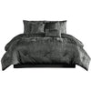 Jay King Comforter Set | 7 Piece | Polyester Velvet Deluxe Texture | Gray