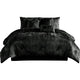 Jay King Comforter Set | 7 Piece | Polyester Velvet Deluxe Texture | Black