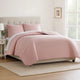 Cabe Queen Comforter Set | 3 Piece | Polyester Puffer Channel Quilt | Rose Pink