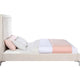 Oliver Modern Wood Queen Size Bed Channel Tufted Panel Headboard Beige BM284010