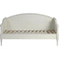 Fry Full Size Wood Day Bed Slatted Support Floral Trim Turned Legs White By Casagear Home BM284027