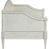 Fry Full Size Wood Day Bed Slatted Support Floral Trim Turned Legs White By Casagear Home BM284027