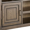 Eva 54 Inch TV Media Entertainment Center Console, Medium, 2 Door Oak Brown