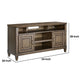 Eva 54 Inch TV Media Entertainment Center Console, Medium, 2 Door Oak Brown