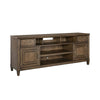 Eva 74 Inch TV Media Entertainment Center Console, Medium, 2 Door Oak Brown