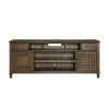 Eva 74 Inch TV Media Entertainment Center Console, Medium, 2 Door Oak Brown