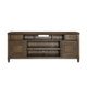 Eva 74 Inch TV Media Entertainment Center Console, Medium, 2 Door Oak Brown