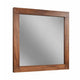 37 x 40 Rectangular Dresser Mirror, Mahogany Wood, Rustic Brown Frame