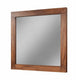 37 x 40 Rectangular Dresser Mirror, Mahogany Wood, Rustic Brown Frame