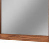 37 x 40 Rectangular Dresser Mirror, Mahogany Wood, Rustic Brown Frame