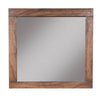 37 x 40 Rectangular Dresser Mirror, Mahogany Wood, Rustic Brown Frame