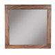 37 x 40 Rectangular Dresser Mirror, Mahogany Wood, Rustic Brown Frame