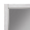 Ida 35 x 40 Rectangular Dresser Mirror, Mahogany Wood, Light Gray Frame