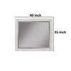 Ida 35 x 40 Rectangular Dresser Mirror, Mahogany Wood, Light Gray Frame