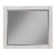 Ida 35 x 40 Rectangular Dresser Mirror, Mahogany Wood, Light Gray Frame