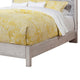 Ida California King Panel Bed, Elegant Floral Carved Headboard, Light Gray