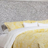 Ida California King Panel Bed, Elegant Floral Carved Headboard, Light Gray