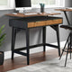 Eli Home Office Desk | 36" | 2 Drawers | Mahogany Wood | Black Brown