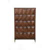 Ivy 48 Inch Tall Dresser Chest, 5 Drawers, Textured, Pine Wood, Dark Brown