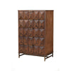 Ivy 48 Inch Tall Dresser Chest, 5 Drawers, Textured, Pine Wood, Dark Brown