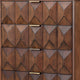 Ivy 48 Inch Tall Dresser Chest, 5 Drawers, Textured, Pine Wood, Dark Brown