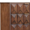 Ivy 48 Inch Tall Dresser Chest, 5 Drawers, Textured, Pine Wood, Dark Brown