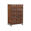 Ivy 48 Inch Tall Dresser Chest, 5 Drawers, Textured, Pine Wood, Dark Brown