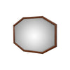 Ivy 48 Inch Wall Mirror, Long Octagon Shaped Pine Wood Frame, Dark Brown