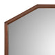 Ivy 48 Inch Wall Mirror, Long Octagon Shaped Pine Wood Frame, Dark Brown
