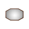 Ivy 48 Inch Wall Mirror, Long Octagon Shaped Pine Wood Frame, Dark Brown