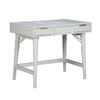 Rexi 36 Inch 2 Drawer Bedroom Vanity Desk, Includes Flip Top Mirror, White