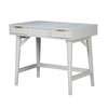 Rexi 36 Inch 2 Drawer Bedroom Vanity Desk, Includes Flip Top Mirror, White