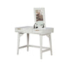 Rexi 36 Inch 2 Drawer Bedroom Vanity Desk, Includes Flip Top Mirror, White