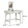 Rexi 36 Inch 2 Drawer Bedroom Vanity Desk, Includes Flip Top Mirror, White