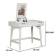 Rexi 36 Inch 2 Drawer Bedroom Vanity Desk, Includes Flip Top Mirror, White