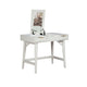 Rexi 36 Inch 2 Drawer Bedroom Vanity Desk, Includes Flip Top Mirror, White