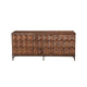 Ivy 64 Inch TV Media Entertainment Center Console, 3 Drawers, Dark Brown