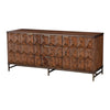 Ivy 64 Inch TV Media Entertainment Center Console, 3 Drawers, Dark Brown