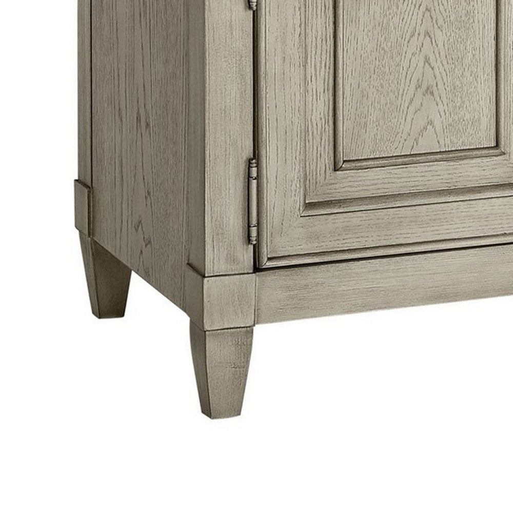 Eva 54 Inch TV Media Entertainment Center Console, Medium, 2 Door Soft Beige
