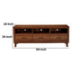 Paul 64 Inch TV Media Entertainment Center Console, 3 Cubbies, Warm Brown